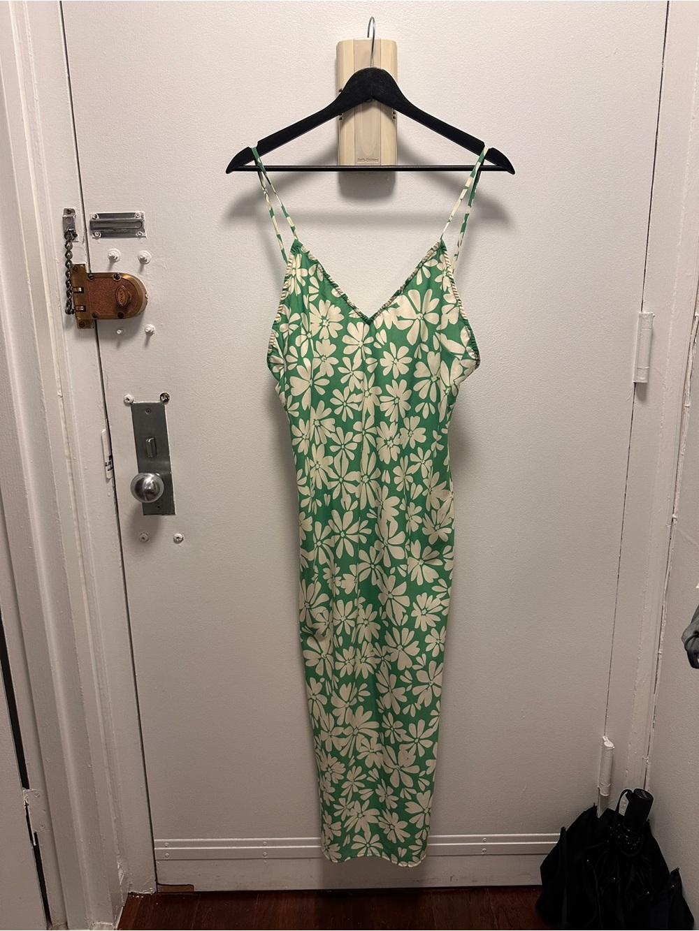 Skatie Green and White Floral Slip Maxi Dress